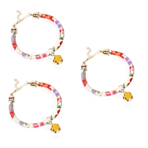 Beaupretty 3st Glocke Hundehalsband Glockenhalsband Für Katzen Reflektierendes Katzenhalsband Weibliches Hundehalsband Halsband Mit Hundeglocke Kragen Halskette Kätzchen Welpe Hängender Hals von Beaupretty