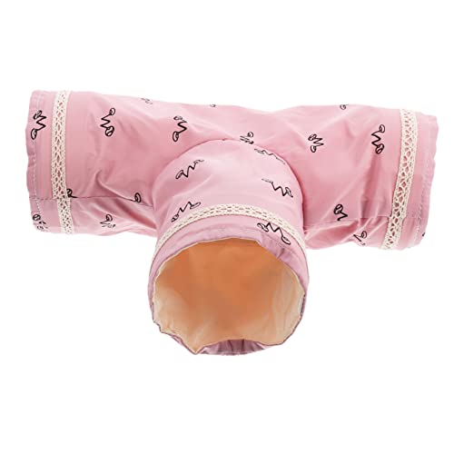 Beaupretty 3St Hamster-Tunnelnest Spielzeug Eichhörnchen Haustier Bohrloch Meerschweinchen Polyester Baumwolle Rosa von Beaupretty