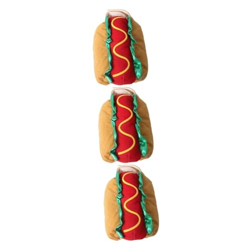 Beaupretty 3 Stücke Modische Hund Katze Kostüme Hot Dog Uniform Halloween Dress up Größe XXS von Beaupretty