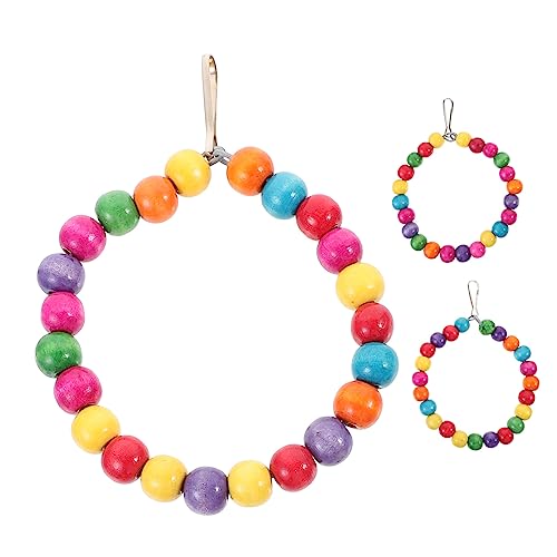Beaupretty 3 Stücke Helle Bunte Holz Perle Schaukel Spielzeug für Sittich Vogel Papagei Spielzeug Set Material Beaupretty 3 Stücke Helle Bunte Holz Perle Schaukel Spielzeug für Sittich Vogel Papagei Spielzeug Set Material von Beaupretty
