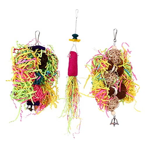Beaupretty 3-teiliges Vogelspielzeug-Set Papagei-kau-schredder Buntes Hängespielzeug Für Vögel Im Käfig Beaupretty 3-teiliges Vogelspielzeug-Set Papagei-kau-schredder Buntes Hängespielzeug Für Vögel Im Käfig von Beaupretty