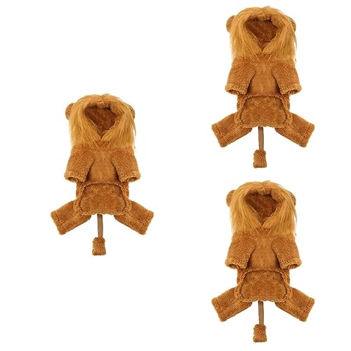 Beaupretty 3-teiliges Cosplay-kostüm Für Hunde Mit Löwenmotiv – Langlebig Für Halloween Gemütlich Und Zum Spaß Für Ihr Haustier von Beaupretty