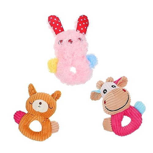 Beaupretty Quietschspielzeug Für Hunde Aus Plüsch 3er-Pack Interaktives Welpenspielzeug in Tierformen Zum Knirschen Der Backenzähne Von Haustieren Beaupretty Quietschspielzeug Für Hunde Aus Plüsch 3er-Pack Interaktives Welpenspielzeug in Tierformen Zum Knirschen Der Backenzähne Von Haustieren von Beaupretty