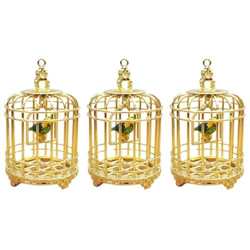 Beaupretty 3stücke Dekorativer Mini Vogelkäfig Aus Maßstab Miniatur Vogelhaus Für Puppenhaus Und Mikrolandschaft Stilvolle Deko Für Zuhause Und Büro von Beaupretty