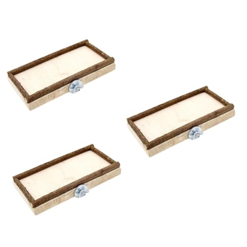 Beaupretty 3 Stücke 10x15cm Holz Papagei Bord Spielzeug Vogel Fütterung Box Für Springen Koordination Spiele von Beaupretty