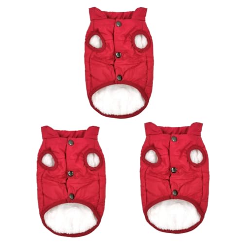 Beaupretty 3 Stücke Genäht Haustier Hund Weste Einfach Warme Beschichtung Haustier Weste Hund Jacke für Haustiere von Beaupretty