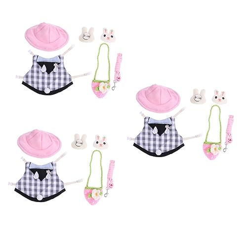 Beaupretty 3stücke Hamster Und Bunny-Geschirr-Set Mit Leine Und Süßem Outfit Atmungsaktive Weste Für Kleine Haustiere Für Ausflüge Und Aktivitäten Im Freien von Beaupretty