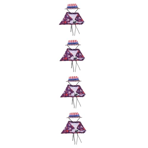Beaupretty 4 Sets Entzückender Hamsterhut Eidechsenmantel Verschleißfestes Design Komfortable Verarbeitung Für Haustier-reptilienkostüme von Beaupretty