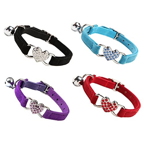 Beaupretty 4 Stück Farbiges Diamant-Katzenhalsband Katzenhalsband Mit Hundeschmuck Hundefliege Schnalle Hundehalsband Sicherheits-Welpenhalsband Für Welpen von Beaupretty