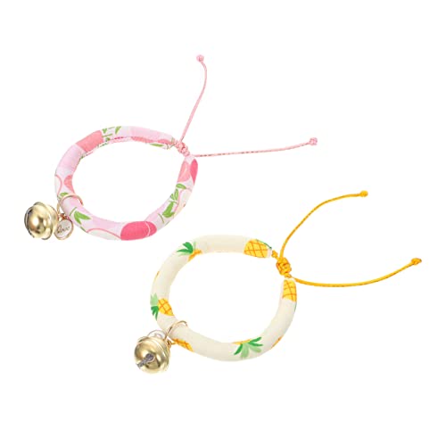 Beaupretty 4 Stück Hasenhalsband Dekoratives Haustierhalsband Haustierzubehör Hasenhalsglocke Für Kaninchen Abreißbares Hundehalsband Stoff Haustier Katze Kätzchen von Beaupretty