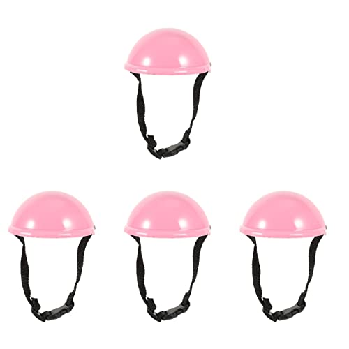 Beaupretty 4stücke Kreativer Hundehut Aus Kunststoff Einstellbarer Sicherheitshelm Für Haustiere Schutzhelm Für Hunde Und Katzen Lustige Kopfbedeckung Für Outdoor-aktivitäten Pinke Farbe von Beaupretty