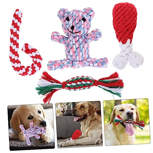 Beaupretty 4stücke Teiliges Baumwollseil-spielzeugset Für Hunde Kauspielzeug Zur Zahnpflege Training Für Welpen Für Beschäftigung Und Spielzeit Inklusive Bunter Knoten Und Beaupretty 4stücke Teiliges Baumwollseil-spielzeugset Für Hunde Kauspielzeug Zur Zahnpflege Training Für Welpen Für Beschäftigung Und Spielzeit Inklusive Bunter Knoten Und von Beaupretty