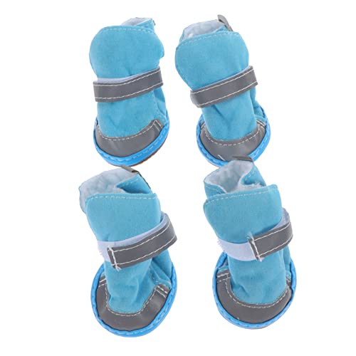 Beaupretty 4 Stück Haustierschuhe Welpenschuhe Warme Schuhe Stiefel Für Hunde Hundepfotenschutz Hundeschuhe rutschfeste Schuhe Für Kleine Haustiere Sherpa Schuhschutz Pommern von Beaupretty