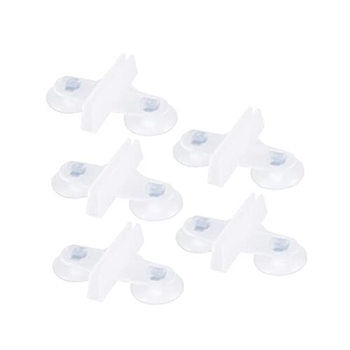 Beaupretty 5St Aquarienzucht Puppenhaus-Aquarium Zubehör für Fischaquarien aufzuchtfutter Fische augplatte Saugnapf aus Glas Glassauger für Aquarien Teilung Weiß von Beaupretty