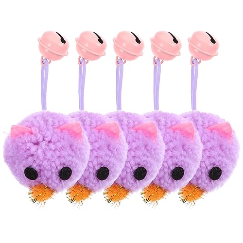 Beaupretty 5pcs Katzenspielzeug Mäuse Kätzchen Interaktives Plüschspielzeug Mit Glocke Für Indoor-Katzen von Beaupretty