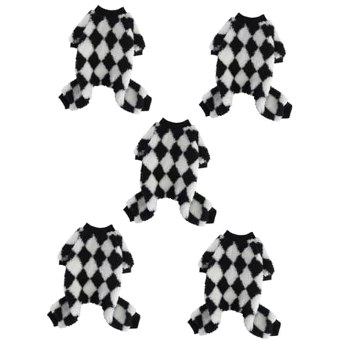 Beaupretty 5st Haustier-Pyjama Hund Badetuch Hund Winter Hunde-Sweatshirts Hundekostüm Für Den Haushalt Einteilige Welpenkleidung Zartes Welpenkostüm Hundepullover Mantel Verbunden Flanell von Beaupretty