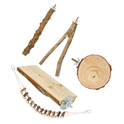 Beaupretty 5 Stücke Papagei Barsch Spielzeug Vogel Käfig Leiter Holz Stehend Sticks Sittich Barsch Vogel Schleifen Stick von Beaupretty