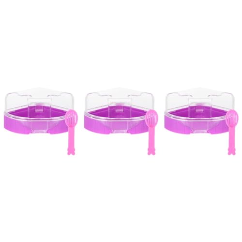 Beaupretty 6 STK Hamsterbad Haustier Hamster Badezimmer Hamster Sandtoilette Hamster-Sand-badewanne Kleintierhaus Lebensraum Chinchilla-Toilette Plastik Eichhörnchen Dreieck Liebhaber von Beaupretty