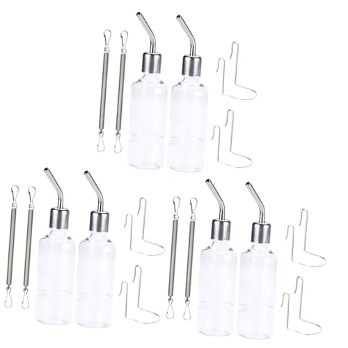 Beaupretty 6 Haustier-Wasserflasche kleine Wasserflasche für Haustiere Hamster-Wasserflasche Wasserkessel Wasserkocher meerschweinchen Trinker Trinkflasche von Beaupretty