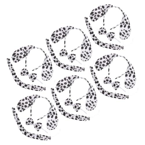 Beaupretty 6 Sätze Hundekostüm Set mit Hundeloch Haarreif Niedlicher Fliege und Teiliges Tierkostüm für Karneval und Halloween für Cosplay und Partys von Beaupretty