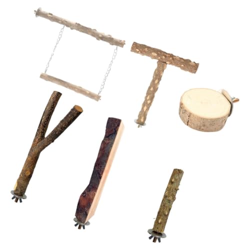 6 Stück Holz Vogel Barsch Papagei Traubenstock Schaukel Wild Pfote Schleifen Stehen Klettern AST Stab Training Baum Spielzeug Spielzeug Für Nymphensittiche 6 Stück Holz Vogel Barsch Papagei Traubenstock Schaukel Wild Pfote Schleifen Stehen Klettern AST Stab Training Baum Spielzeug Spielzeug Für Nymphensittiche von Beaupretty