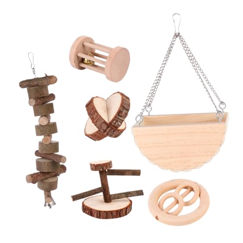 Beaupretty Haustierspielzeug-Set Aus Holz 6-teilig Zum Zähneknirschen Von Haustieren Futtersuche Spielzeug Für Haustiere Für Hunde Katzen Vögel Beaupretty Haustierspielzeug-Set Aus Holz 6-teilig Zum Zähneknirschen Von Haustieren Futtersuche Spielzeug Für Haustiere Für Hunde Katzen Vögel von Beaupretty