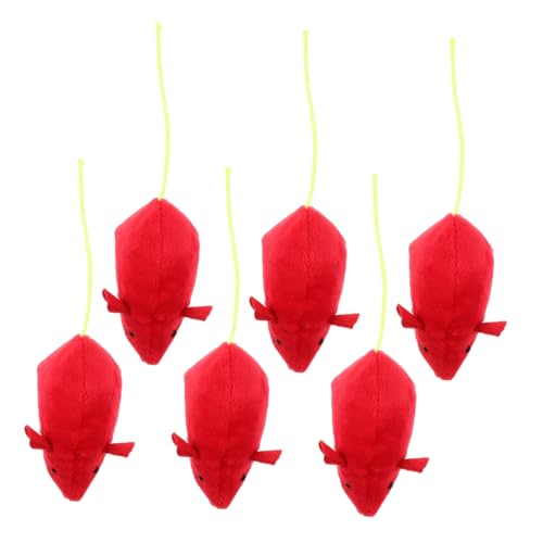 Beaupretty 6er-Pack Plüschmäuse Spielzeug Rote Katze Interaktives Mausspielzeug Weiches Kätzchenspielzeug Beaupretty 6er-Pack Plüschmäuse Spielzeug Rote Katze Interaktives Mausspielzeug Weiches Kätzchenspielzeug von Beaupretty