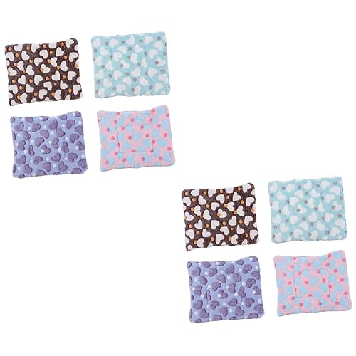 Beaupretty 8 STK Schlafunterlage für Hamster Hamsterkissen PIPI-Pads für Hunde Stoffhase matratzenschoner Kleintier-Fleece-Pad Kleintiermatte warm halten Kaninchennest Lamm von Beaupretty