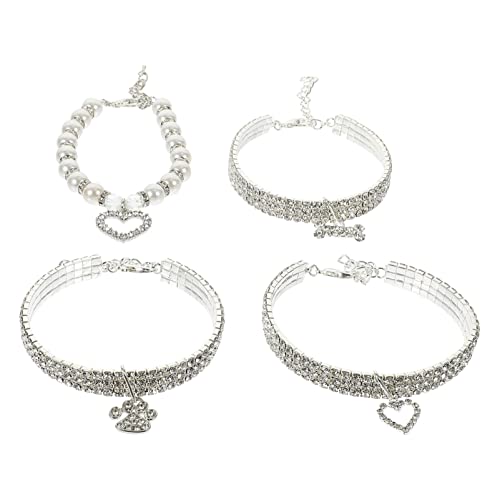 Beaupretty 2 Sets Haustierhalsband Halskette Zartes Kätzchen-Accessoire Für Party Und Urlaub 4 Stück * 2 von Beaupretty