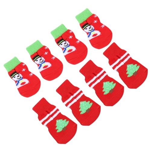 Beaupretty Haustiersocken für Hunde Warm 4 Paar Weihnachts-haustierschuhe – Socken Beaupretty Haustiersocken für Hunde Warm 4 Paar Weihnachts-haustierschuhe – Socken von Beaupretty