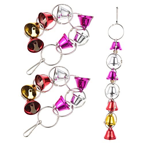 Beaupretty 9 STK Bell Papagei Spielzeug Vogel Glocke Vogelglockenspielzeug Vogelspielzeug Für Sittiche Bunte Vogelglocken Papageienkette Vogelspielzeug Für Aras Legierung Metall Zubehör von Beaupretty