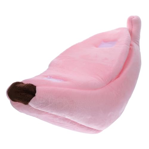 Beaupretty Banane Haustierbett Haustier-Schlafbett Haustier Ruheschlaf Hundebett pet Bed Winterbetten Haustier schläft schlafen Keine Spur Chinchilla Ruhebett Hase Kleine Tiere PP Baumwolle von Beaupretty