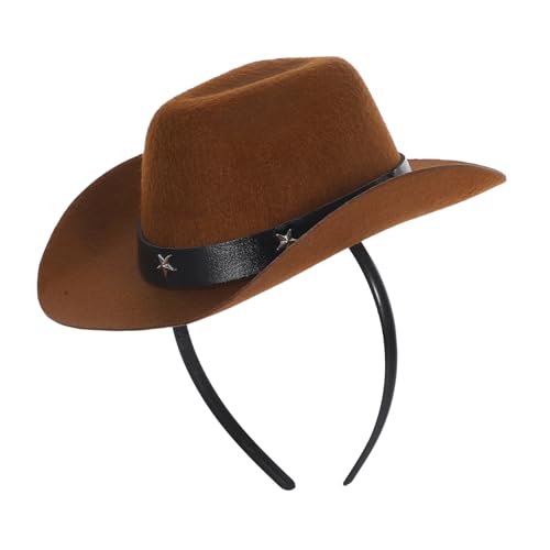 Beaupretty Western Hut Kopfband Für Haustiere Mini Cowgirl Hut Für Geburtstagsfeiern Vielseitige Party-Dekoration Stylisches Und Bequemes Accessoire Für Haustiere von Beaupretty