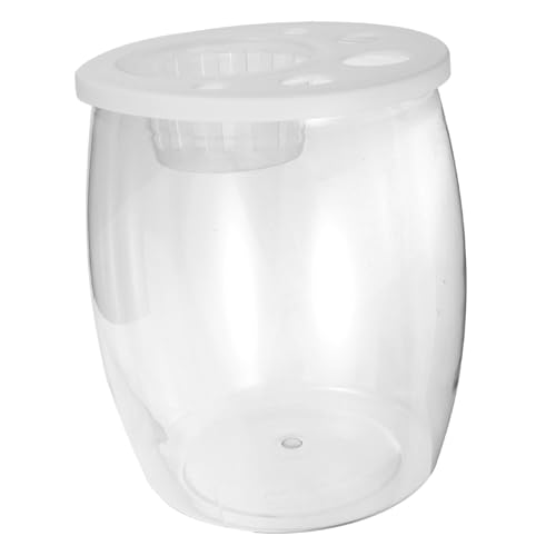 Beaupretty Transparentes Drum-förmiges Aquarium Für Goldfische Kleiner Desktop-fischbehälter Kunststoff Für Bürodekoration Und Pflege Von Aquarienpflanzen von Beaupretty