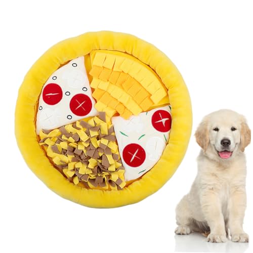 Beaupretty Haustier Schnüffelmatte Interaktive Hundefutterstation Futtertraining Pad Pizza Design Gelb von Beaupretty