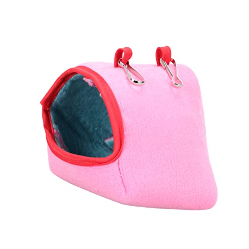 Beaupretty Spielzeug Süßigkeiten Einstreu für Hamster hängendes Nest Igelnest dauerhaft hamsterzubehör Hamster zubehör pet Bed Tier Igel Hängematte Hamster-Hängematte Rosa von Beaupretty