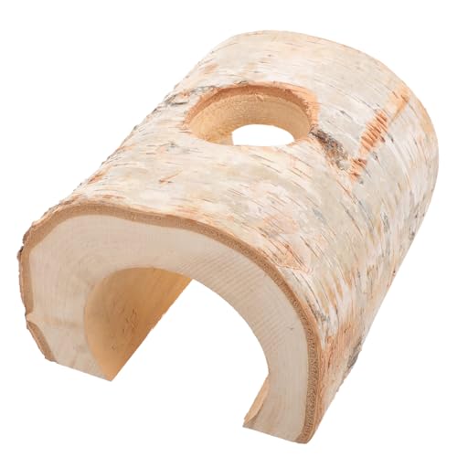 Beaupretty Robustes Hamster-baumlochtunnelspielzeug Aus Holzrinde Für Haustiere Versteck Spielzeug Käfigzubehör Natürliches Aussehen von Beaupretty