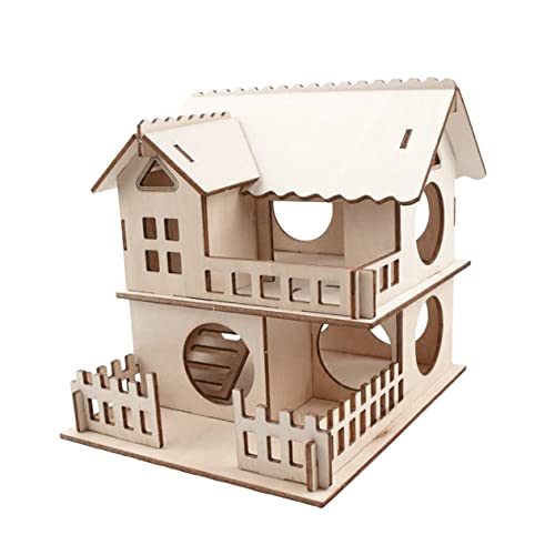 Beaupretty Hamsterhütte Aus Massivholz – Holzhaus Mit Leiter Und Tunnel Villa Für Meerschweinchen von Beaupretty