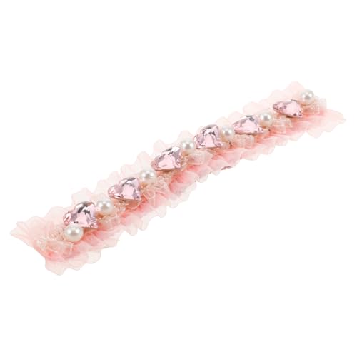 Beaupretty Haustier Liebe Perlhaarband Tierpflege-Clips Hundehaarklammern Haarnadelhaare für Haustiere Hunde Kopfbedeckung Hundehaarbögen Kronhaarklamme Hundepflegeklammern Polyester Rosa von Beaupretty