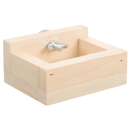 Beaupretty Haustier-holznapf Hamster-Accessoire Verschleißfester Futternapf Fressnapf Futternapf Für Kaninchen Hamster-futternapf Aus Holz Wassernapf Für Hamster Hamsterschale Papagei Hölzern von Beaupretty