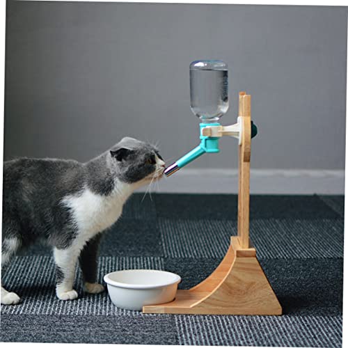 Beaupretty Haustiertränke Für Katzen Ständer Für Katzenwasserflaschen Automatischer Wassernapf Für Wassernapf Für Hunde Wasserspender Für Nagetiere Selbst Lebensmittel Hölzern Großer Hund von Beaupretty