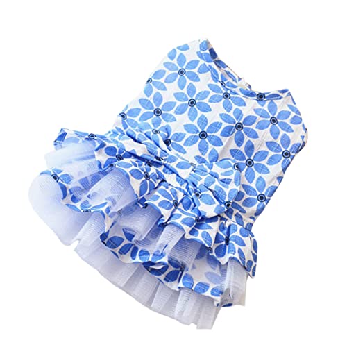 Beaupretty Maple Leaf Lace Hundekleid Für Kleine Hunde Elegantes Tutu Kostüm Mit Schleife Für Partys Feste Und Fotoshootings Blau von Beaupretty