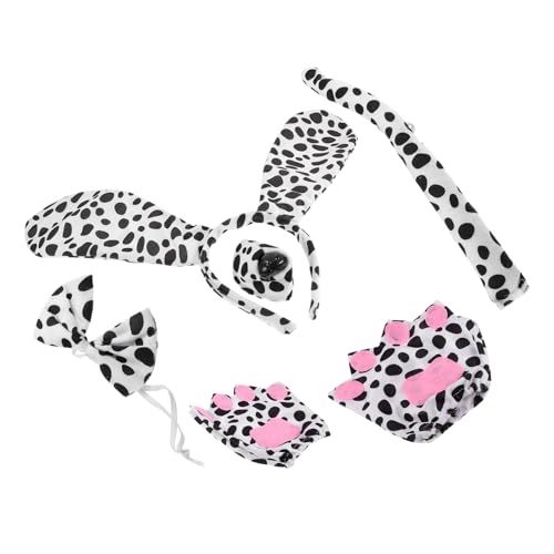 Beaupretty Hundekostüm Zubehör Set mit Ohren Fliege Nase und Handschuhen für Erwachsene für Kostümpartys Cosplay Halloween und Geburtstagsfeiern von Beaupretty