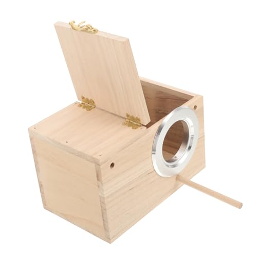 Beaupretty Kasten Papageien Zuchtbox Nisthaus Für Sittiche Zuchtbox Für Papageienfinken Vogelkäfig-hängebox Papageienhaus Aus Holz Papageienholzhaus Vögel Holzhaus Öffnen Hölzern Hängende Box von Beaupretty