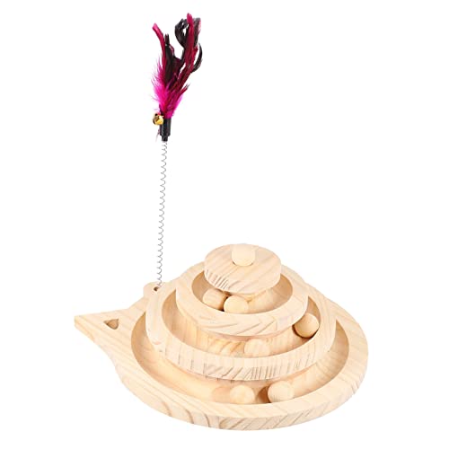 Beaupretty Interaktives Katzenspielzeug 3-lagiges Drehteller-kätzchenspielzeug Aus Holz Mit Kratzbahn Beaupretty Interaktives Katzenspielzeug 3-lagiges Drehteller-kätzchenspielzeug Aus Holz Mit Kratzbahn von Beaupretty