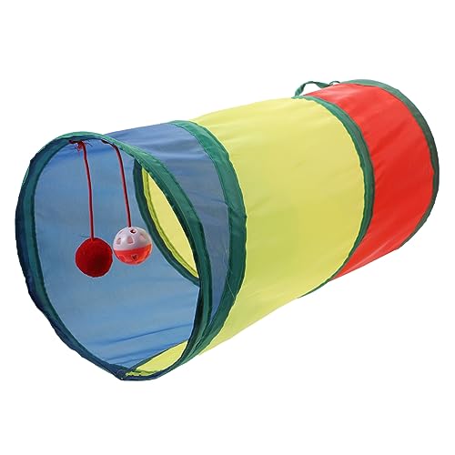 Beaupretty Interaktives Katzenspielzeug Faltbar 2-in-1-tunnel Tunnelspielzeug Haustier-katzentunnel Katzenhausbett von Beaupretty