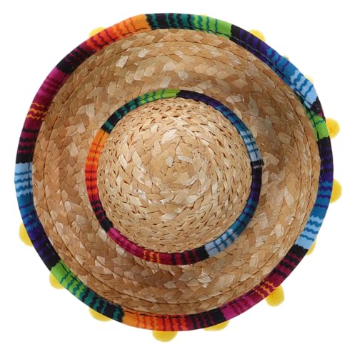 Beaupretty Kleiner Mexikanischer Sombrero Haarclip für Frauen und Haustiere Fiesta Party Mini Hut für Hunde und Katzen Vielseitige Dekoration für Karneval und Feiern von Beaupretty