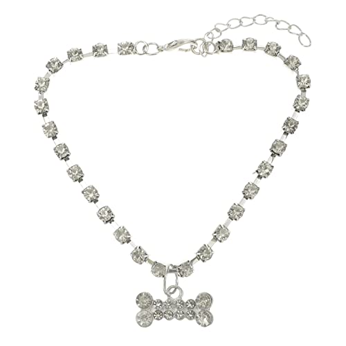 Beaupretty Verstellbare Haustier-Halskette Hundehalsband Kette Strass Metall Katzen-Halskette Welpen-Halskette Für Hunde Und Katzen von Beaupretty