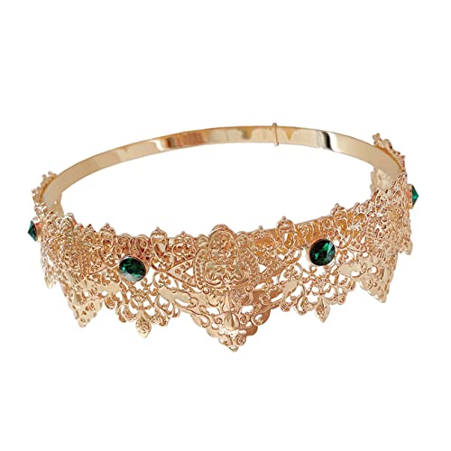 Beaupretty Kronen Dekoration Goldene Strasssteine Große Krone Geburtstagskronenmänner Zarter Kronendekor Braut Stirnband Hochzeitskopfschmuck Für Die Braut Kronengold Land Kristallglas von Beaupretty
