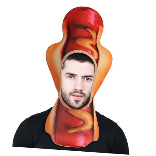 Beaupretty Lustiger Hot Dog Food Hat aus Polyester Bequem und Strapazierfähig Einfach Anzuziehen Kostümzubehör für Erwachsene Partys und Festivals von Beaupretty